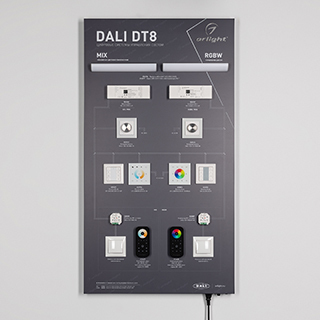 Стенд Системы Управления DALI-DT8-1100x600mm-V1 (DB 3мм, пленка, лого) (Arlight, -) | Arlight 024326