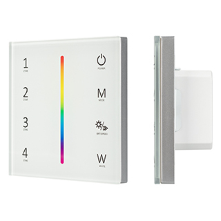 Панель Sens SMART-P45-RGBW White (230V, 4 зоны, 2.4G) (Arlight, IP20 Пластик) | Arlight 028140