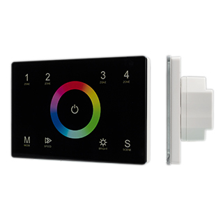 Панель Sens SMART-P83-RGB Black (230V, 4 зоны, 2.4G) (Arlight, IP20 Пластик) | Arlight 028403
