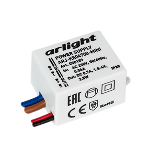 Блок питания ARJ-KE04700-MINI (2.8W, 700mA) (Arlight, IP20 Пластик) | Arlight 030189