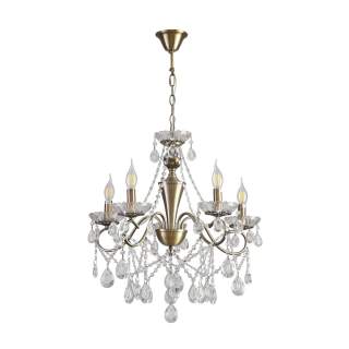 8346/5 CLASSI LN26 089 бронза/прозрачный, металл/хрусталь Люстра потолочная E14 5*40W 220V LUINA | Lumion LN8346/5