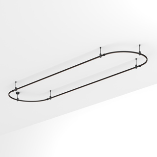 Основание ART-APRIORI-OVAL-ROD-200-4000x1000 (BK) (Arlight, IP20 Металл) | Arlight 048511