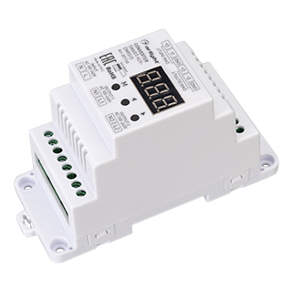 Конвертер SMART-K29-DMX512 (230V, 2x1.2A, TRIAC, DIN) (Arlight, Пластик) | Arlight 027130