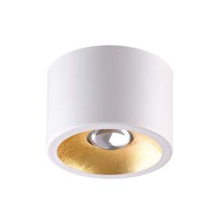 6668/1CL HIGHTECH ODL19 275 белый с золотым фольг-м Потолочной накладной светильник LED GU10 1*7W 220V GLASGOW (вместо 3877/1CL) | Odeon Light OL6668/1CL