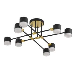 8307/8C COMFI золотой/черный, металл Светильник потолочный GX53 LED 8*7W 220V LENIANA | Lumion LN8307/8C