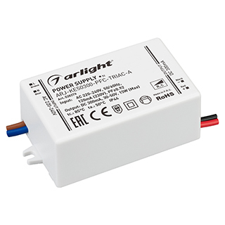 Блок питания ARJ-KE50300-PFC-TRIAC-A (15W, 300mA) (Arlight, IP44 Пластик) | Arlight 028279