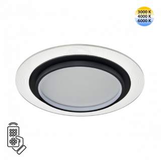 7732/80L MITRA LED SN 078 Светильник металл/акрил/белый/прозрачный/черный LED 80Вт 3000-6000К D480 IP20 пульт ДУ SUNNY | Sonex SN7732/80L