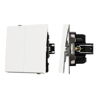 Механизм выключателя двухклавишный непроходной SWT-TENDO-MK02-SFPL-WH (230V, 10A) (Arlight, -) | Arlight 054547