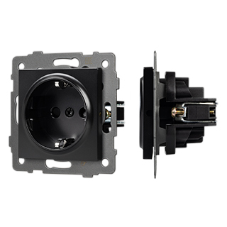 Механизм электрической розетки SCT-MEU1-PL-BK-V (250V, 16A) (Arlight, -) | Arlight 049815