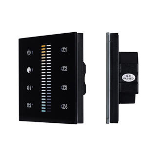 Панель Sens SR-2830B-AC-RF-IN Black (220V,MIX+DIM,4зоны) (Arlight, IP20 Пластик) | Arlight 021062