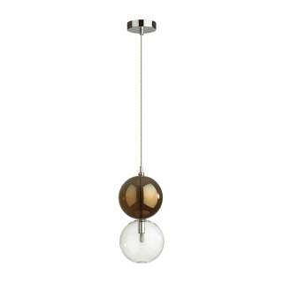 4980/1B PENDANT ODL22 469 хром/коричневый/стекло Подвес G9 1*40W TWIXY | Odeon Light OL4980/1B