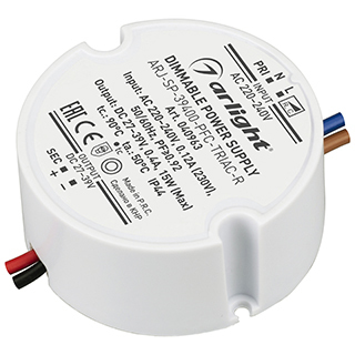 Блок питания ARJ-SP-39400-PFC-TRIAC-R (15W, 27-39V, 400mA) (Arlight, IP44 Пластик) | Arlight 040963