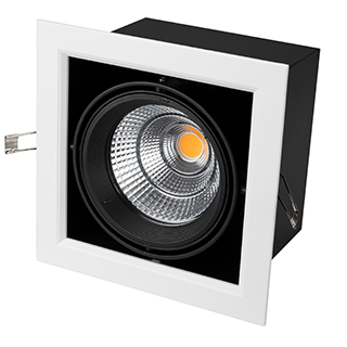 Светильник CL-KARDAN-S190x190-25W Warm3000 (WH-BK, 30 deg) (Arlight, IP20 Металл) | Arlight 024985