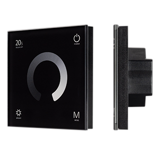 Панель SMART-P4-DIM-G-IN Black (12-24V, 4x3A, Sens, 2.4G) (Arlight, IP20 Пластик) | Arlight 034778