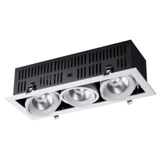 358442 SPOT NT20 266 бел/черн Встраиваемый карданный светильник IP20 LED 4000К 3*24W 100-265V GESSO | Novotech NT358442