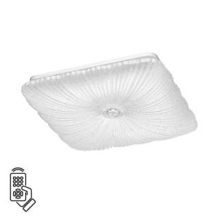 7730/48L PIKO LED SN Светильник металл/пластик/белый/прозрачный LED 48Вт 3000-6000K 400х400 IP20 пульт ДУ FORTUNA | Sonex SN7730/48L
