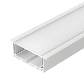 Профиль с экраном SL-LINIA88-F-2500 WHITE+OPAL (Arlight, Алюминий) | Arlight 021373