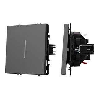 Механизм выключателя одноклавишный проходной LED SWT-NOBE-MKP1-SFPL-L-GR (230V, 10A) (Arlight, -) | Arlight 054263