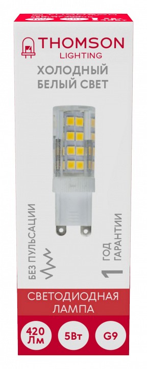 Лампа светодиодная Thomson G9 G9 5Вт 6500K TH-B4241 | Thomson THTH_B4241