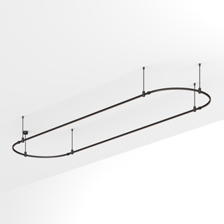 Основание ART-APRIORI-OVAL-ROD-400-4000x1000 (BK) (Arlight, IP20 Металл) | Arlight 048512