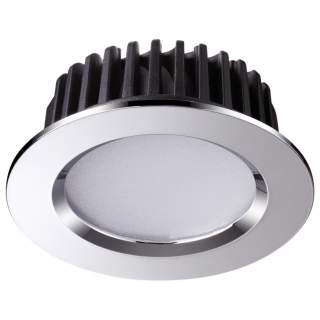 357908 SPOT NT19 290 хром Встраиваемый светильник IP44 LED 4000K 10W 100-265V DRUM | Novotech NT357908