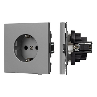 Механизм электрической розетки SCT-TENDO-MEU1-PL-GR (230V, 16A) (Arlight, -) | Arlight 054080