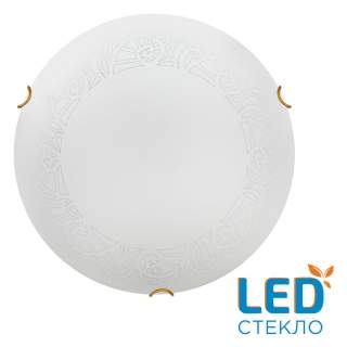 7602/BL SNOK SN Светильник стекло/белое/золото LED 24Вт 4000K D300 IP20 AMMONITE | Sonex SN7602/BL