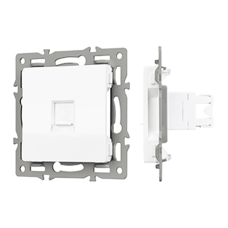 Механизм компьютерной розетки SCT-MPC1-PL-WH (RJ-45, CAT6) (Arlight, -) | Arlight 045301