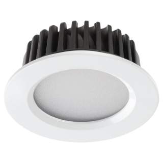 357600 SPOT NT18 290 белый Встраиваемый светильник IP44 LED 3000K 10W 100-265V DRUM | Novotech NT357600