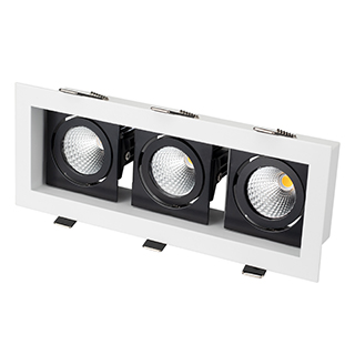 Светильник CL-KARDAN-S260x102-3x9W Warm (WH-BK, 38 deg) (Arlight, IP20 Металл) | Arlight 024136