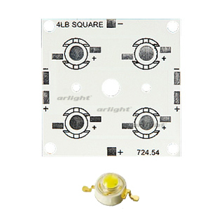 Плата 50x50-4E Emitter (4x LED, 724-54) (Turlens, -) | Arlight 012513