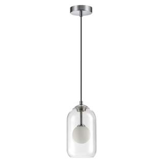 4953/1 PENDANT ODL22 339 хром/ белый/прозрачный/стекло Подвес G9 1*40W LOSTAR | Odeon Light OL4953/1