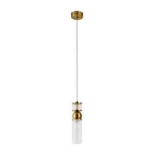 8276/1A MODERNI латунь/прозрачный, металл/стекло Подвес Е14 1*40W 220V DENVER | Lumion LN8276/1A