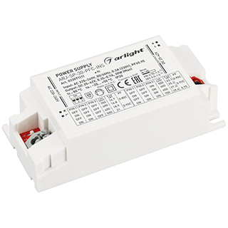 Блок питания ARJ-SP-30-PFC-INS (30W, 25-42V, 0.35-0.7A) (Arlight, IP20 Пластик) | Arlight 023071(1)