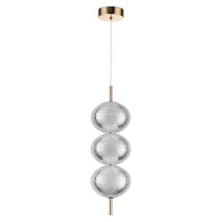 6577/18L LEDIO LN24 золото/прозрачный/металл/пластик Подвес LED 18W 220V CAPRICE | Lumion LN6577/18L