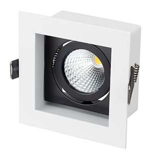 Светильник CL-KARDAN-S102x102-9W Warm (WH-BK, 38 deg) (Arlight, IP20 Металл) | Arlight 024126