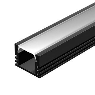 Профиль PDS-S-2000 ANOD Black RAL9005 (Arlight, Алюминий) | Arlight 020895