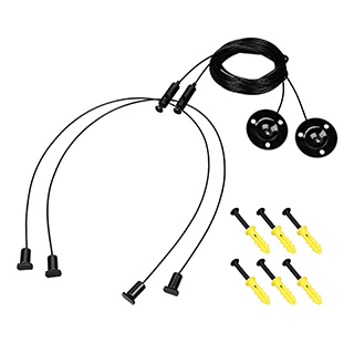 Подвес LINE-6070 2x4m Set BLACK (Pad 9x2mm) (Arlight, Металл) | Arlight 056259