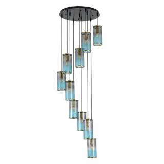 8401/10 MODERNI LN черный/античная бронза/серо-синий, металл/стекло Люстра E14 10*40W 220V MURANO | Lumion LN8401/10