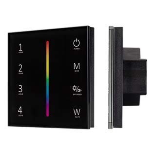 Панель SMART-P22-RGBW-G-IN Black (12-24V, 4x3A, Sens, 2.4G) (Arlight, IP20 Пластик) | Arlight 033766