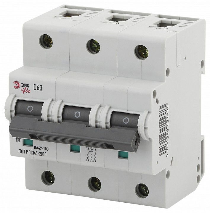 Автоматический выключатель 3P Эра ВА47-100 NO-902-289 | Эра ERB0048879