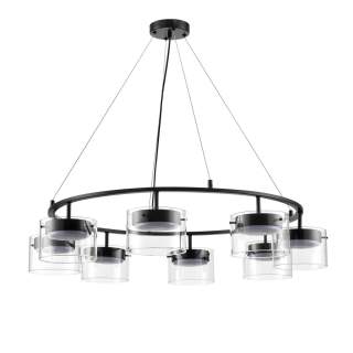 8232/8Y COMFI LN25 193 черный/прозрачный, металл/стекло Светильник подвесной LED GX70 8*10W 220V NATALINA | Lumion LN8232/8Y