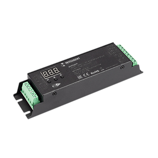 INTELLIGENT ARLIGHT Декодер SMART-DMX512-305-63-RDM-SUF Black (12-48V, 5x4A, Terminal) (IARL, IP20 Металл) | Arlight 036244
