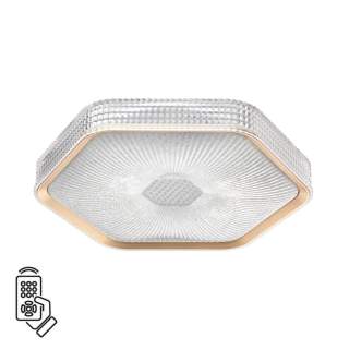 7746/48L PIKO LED SN 000 Светильник металл/пластик/прозрачный/золотистый LED 48Вт 3000-4000-6000K 425х385 IP20 пульт ДУ SPARKS | Sonex SN7746/48L