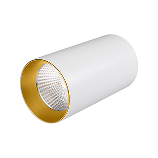 Светильник накладной SP-POLO-R85-1-15W Warm White 40deg (White, Gold Ring) (Arlight, IP20 Металл) | Arlight 022942