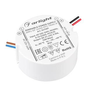 Блок питания ARPJ-SP-42350-PFC-TRIAC-R (15W, 21-42V, 350mA) (Arlight, IP65 Пластик) | Arlight 047589