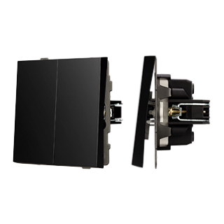 Механизм выключателя двухклавишный проходной SWT-TENDO-MKP2-PL-BK (230V, 10A) (Arlight, -) | Arlight 054067