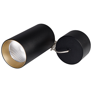 Светильник подвесной SP-POLO-R85-2-15W Warm White 40deg (Black, Gold Ring) (Arlight, IP20 Металл) | Arlight 022960