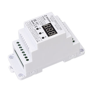 INTELLIGENT ARLIGHT Декодер SMART-DMX512-103-62-RDM-DIN (12-48V, 3x6A) (IARL, IP20 Пластик) | Arlight 027126(1)