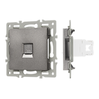 Механизм компьютерной розетки SCT-MPC1-PL-GR (RJ-45, CAT6) (Arlight, -) | Arlight 045335